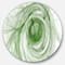 Designart - Ball of Yarn Green Spiral' Abstract Circle Metal Wall Art